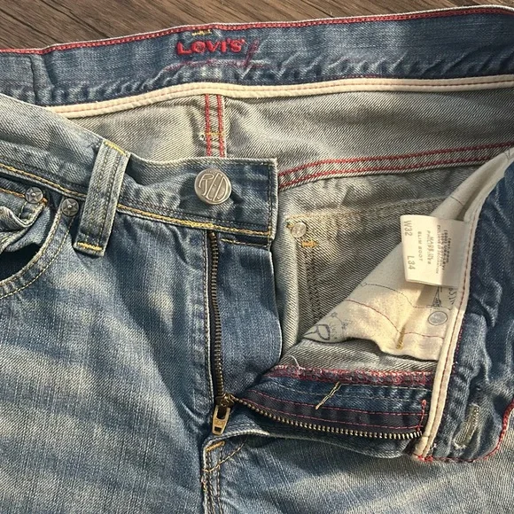 Levi’s Red Jeans / Men’s Slim Boot Bootcut / Batwing Flap Pocket 32W x 34L - Picture 6 of 7